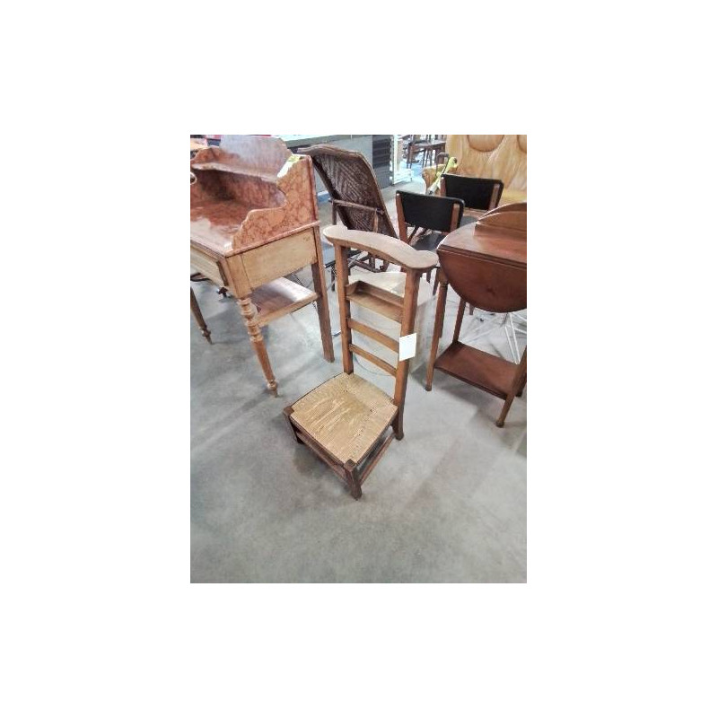 PRIE DIEU BOIS PAILLÉ A TABLETTE