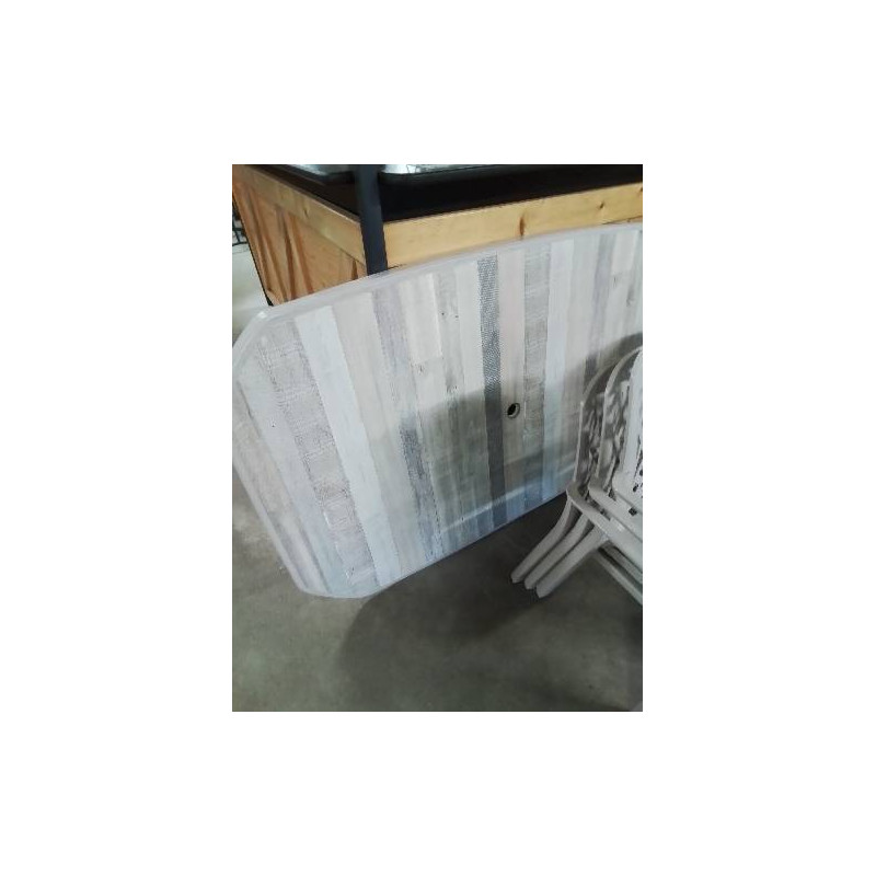 TABLE DE JARDIN RECTANGULAIRE RÉSINE TAUPE