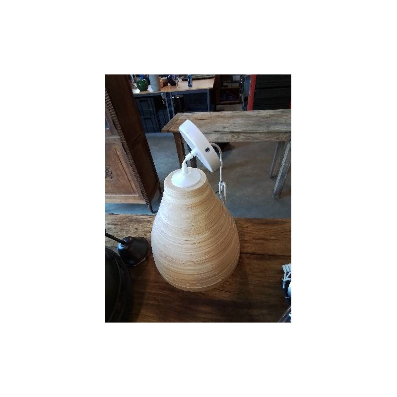 SUSPENSION RONDE BOIS CLAIR