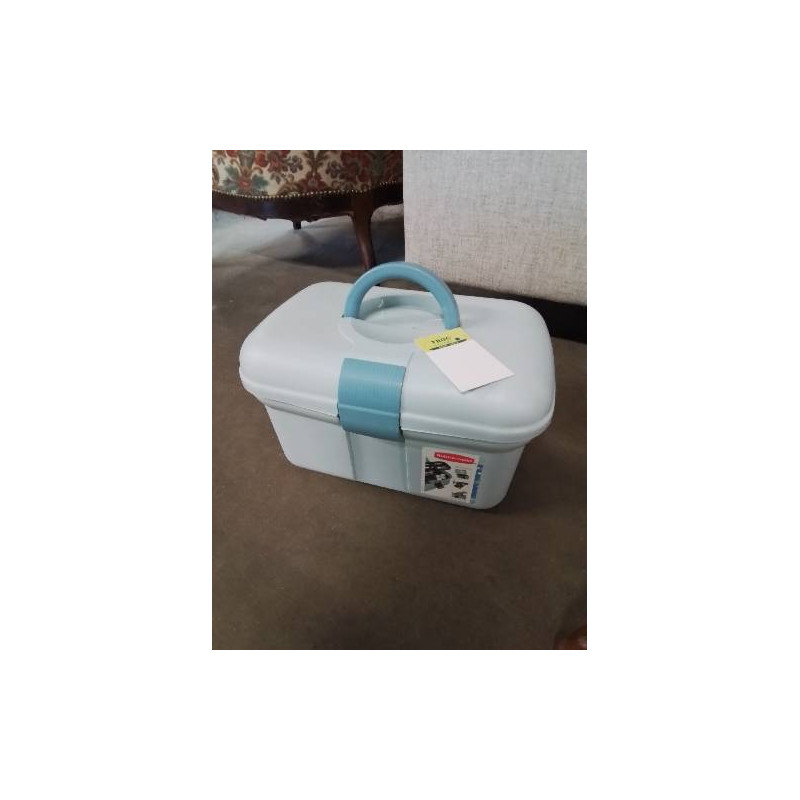 VANITY CASE RUBBERMAID RÉSINE BLEU