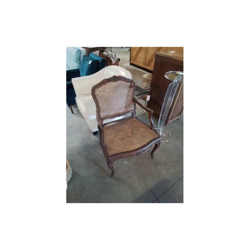 FAUTEUIL CANNE  REGENCE ÉPOQUE XVIIIE ESTAMPILLÉ  BARA  EN L\'ÉTAT 
