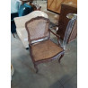 FAUTEUIL CANNE  REGENCE ÉPOQUE XVIIIE ESTAMPILLÉ  BARA  EN L\'ÉTAT 