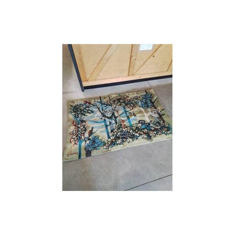 TAPISSERIE LAINE LA FORÊT ROBERT DEBIEVE (1925-2018) 160X100CM