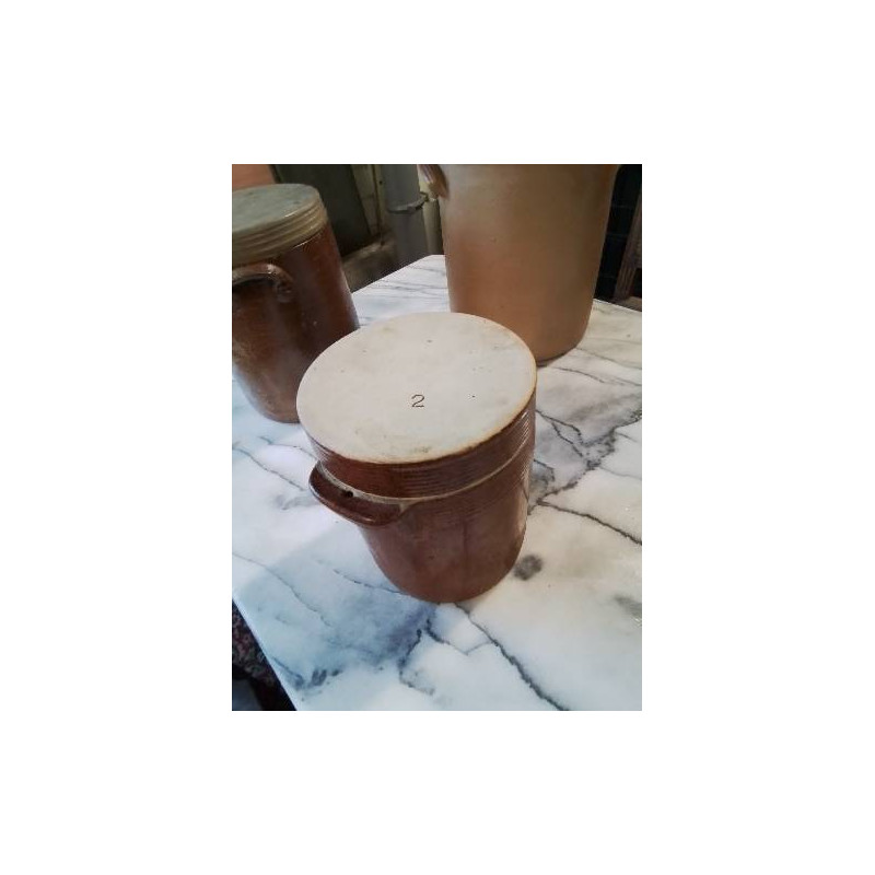 POT A SALER A OREILLES GRES VERNISSE 