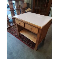 MEUBLE PIN 2 TIROIRS 1 NICHE