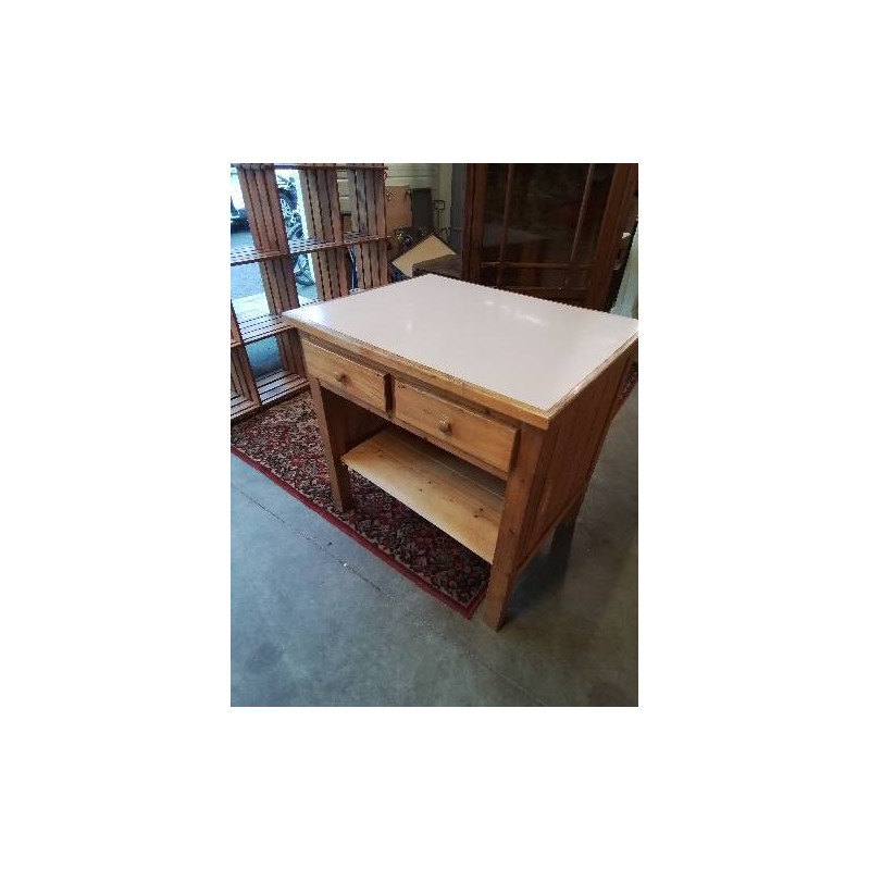 MEUBLE PIN 2 TIROIRS 1 NICHE