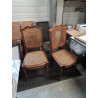 PAIRE DE CHAISES DOSSIER CINTRÉ ASSISE ET DOSSIER CANNÉ