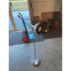 LAMPADAIRE SPOT MÉTAL CHROMÉ 