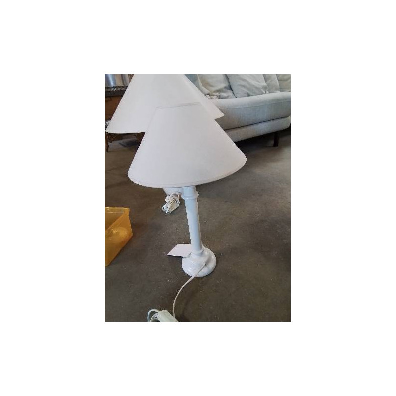 LAMPE COLONNE BOIS ECRU AJ ECRU