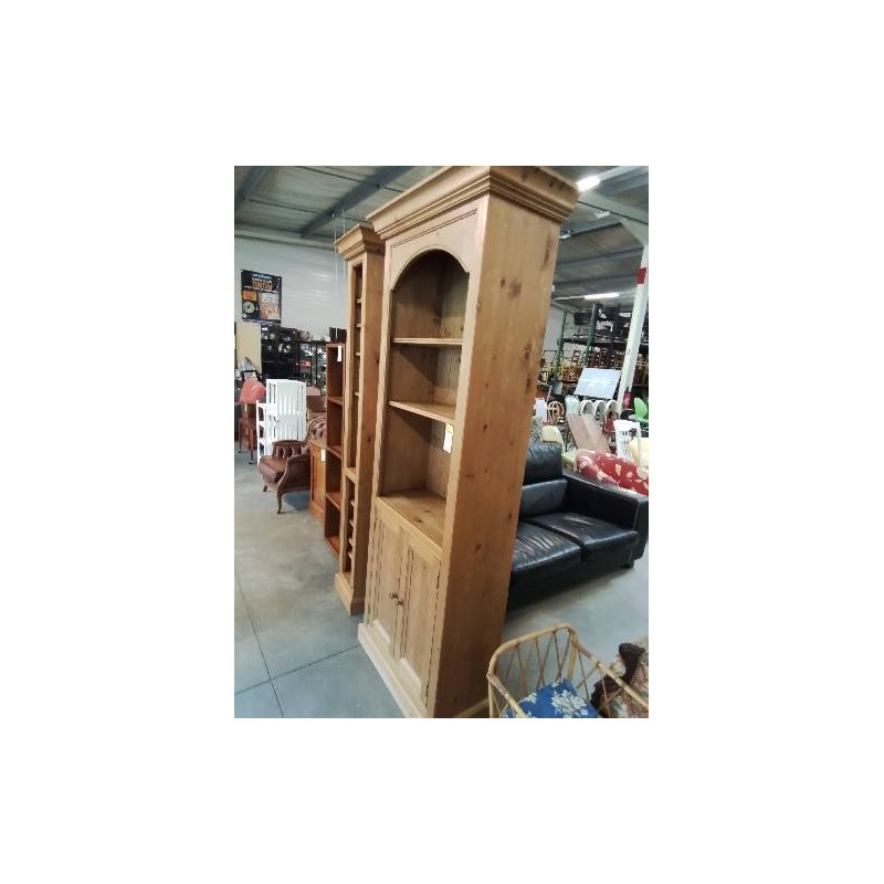 BIBLIOTHÈQUE PIN 3 NICHES 2 PORTE INTERIORS 