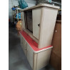 BUFFET FORMICA  2 CORPS VITRE ANNÉES 60 7 PORTES 2 TIROIRS 