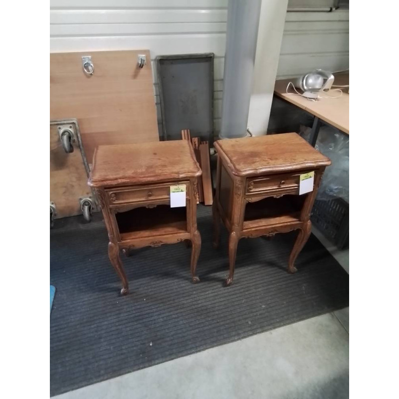 CHEVET 1 TIROIR 1 NICHE PIEDS  ESCARGOT STYLE RÉGENCE COQUILLE 