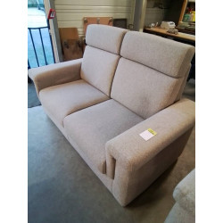 ENSEMBLE CANAPÉ 2 PLACES + FAUTEUIL TISSU GRIS POLTRONESOFA