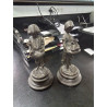 PAIRE DE SCULPTURES  BRONZE COUPLE D’ENFANT BRONZE 26CM FIN XIXE