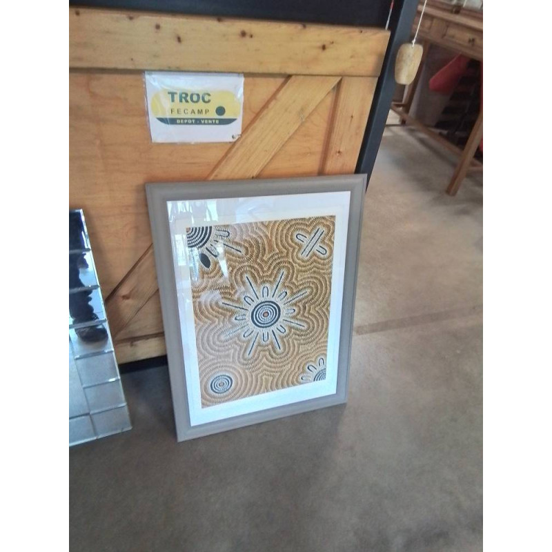 CADRE RECTANGULAIRE ASIATIQUE BOIS TAUPE 