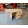 BUREAU BOIS NATUREL A TABLETTE 2 TIROIRS ANNEE 40 