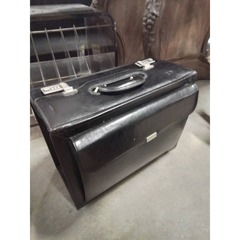 VALISETTE PORTE DOCUMENT CUIR NOIR 
