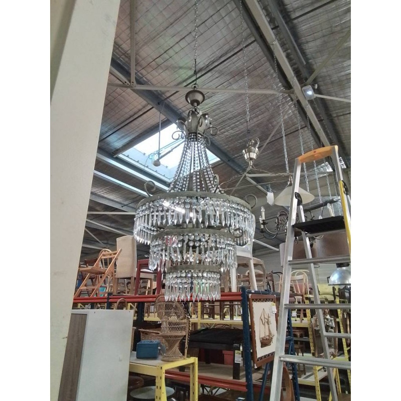 SUSPENSION ELEONOR MAISON DU MONDE MÉTAL A PENDELOQUES RT PAMPILLES