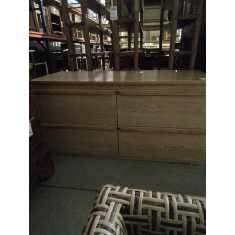 COMMODE BOIS CLAIR 4 TIROIRS 