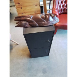 MEUBLE BOIS NOIR 2 PORTES