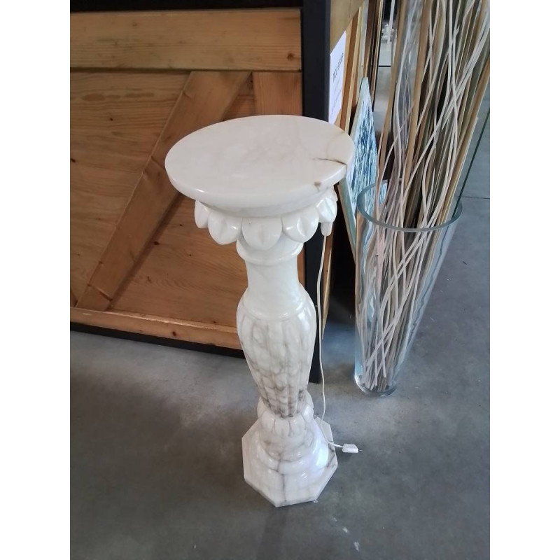 COLONNE ÉLECTRIFIÉE ALBATRE BLANC