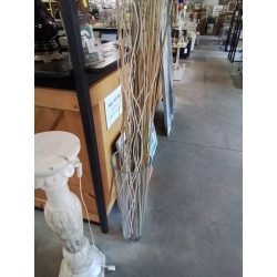 VASE VERRE AVEC DÉCO BOIS 70CM