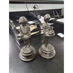 PAIRE DE SCULPTURES  BRONZE...