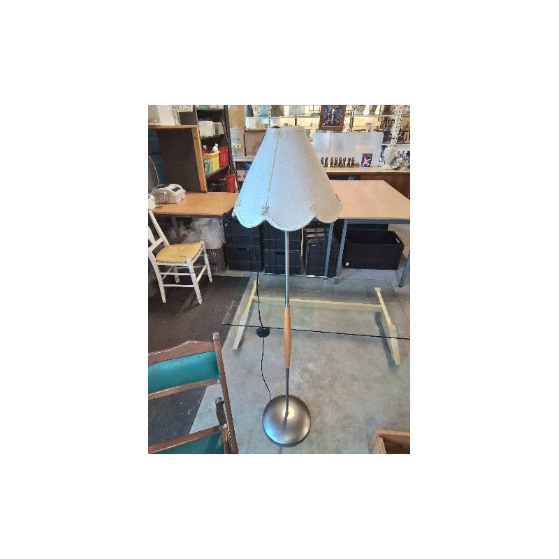 LAMPADAIRE MÉTAL ET BOIS CLAIR AJ TAUPE