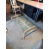 TABLE BASSE RECTANGULAIRE PIÈTEMENT BOIS CLAIR PLATEAU VERRE
