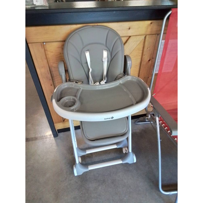 CHAISE HAUTE BÉBÉ RESINE BLANC ET GRIS SAFETY 1ST
