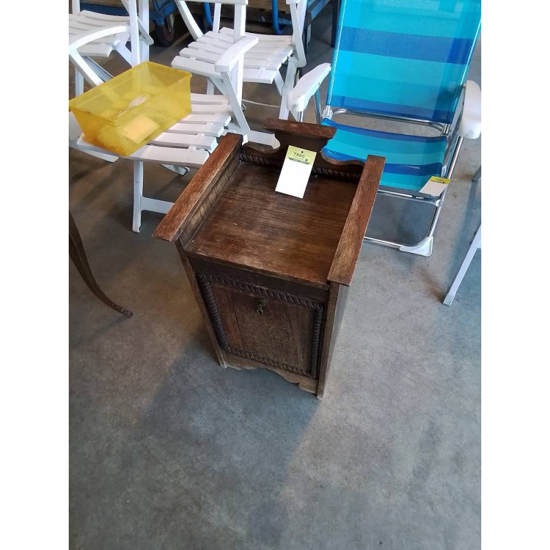 MEUBLE BOIS SCULPTÉ 1 PORTE BATTANTE 