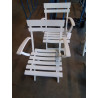 FAUTEUIL DE JARDIN PLIANT RÉSINE BLANC 