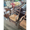 FAUTEUIL DE CHEMINÉE BOIS PAILLÉ DOSSIER CHANTOURNÉ 