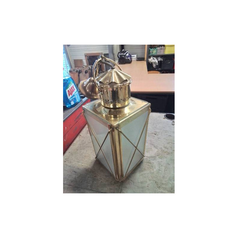 LANTERNE LAITON ET VERRE