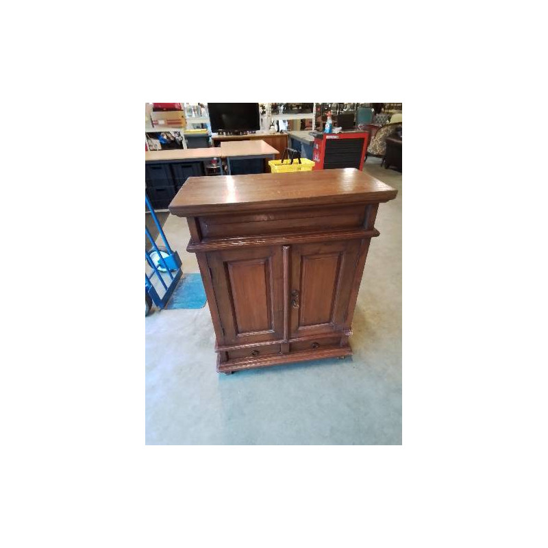 BUFFET BOIS MOULURÉ 2 PORTES 2 TIROIRS 