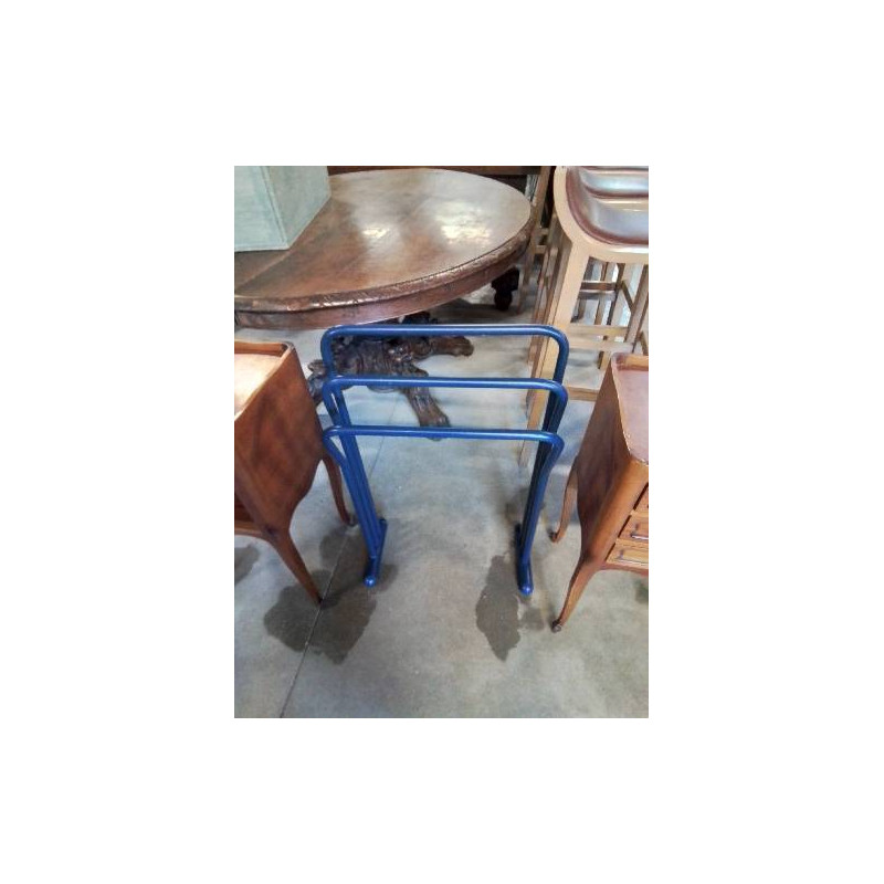 SÈCHE SERVIETTE MÉTAL BLEU 3 BRANCHES 