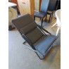FAUTEUIL  ACIER ET TISSU TAUPE LAFUMA TRANSABED