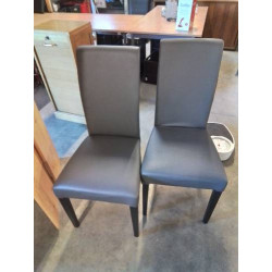 PAIRE DE CHAISE PU TAUPE...