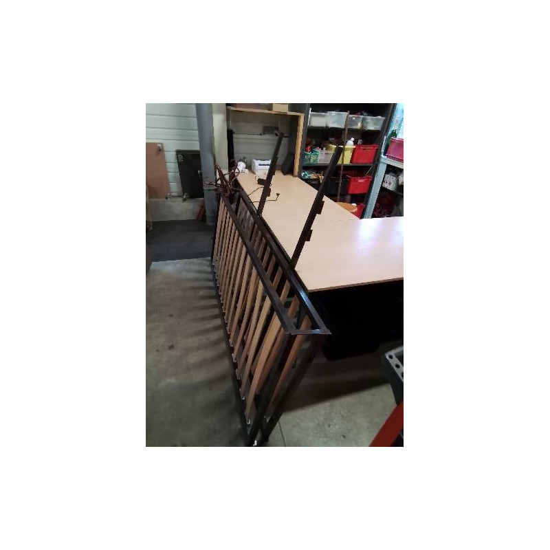 2 LITS SUPERPOSÉS MÉTAL MARRON 2X80X190CM