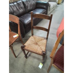 CHAISE BOIS PAILLÉ A...