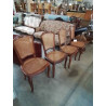 4 CHAISES BOIS ASSISE ET DOSSIER CANNÉ STYLE RÉGENCE COQUILLE 
