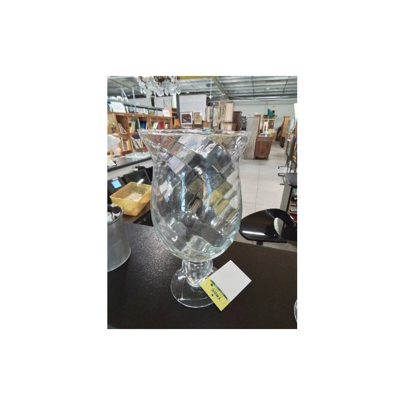 VASE VERRE SUR PIEDOUCHE 