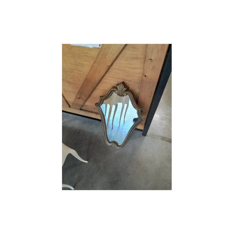 MIROIR CHANTOURNÉ DORÉ 