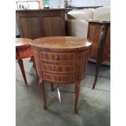 CHEVET OVALE BOIS MARQUETÉ...