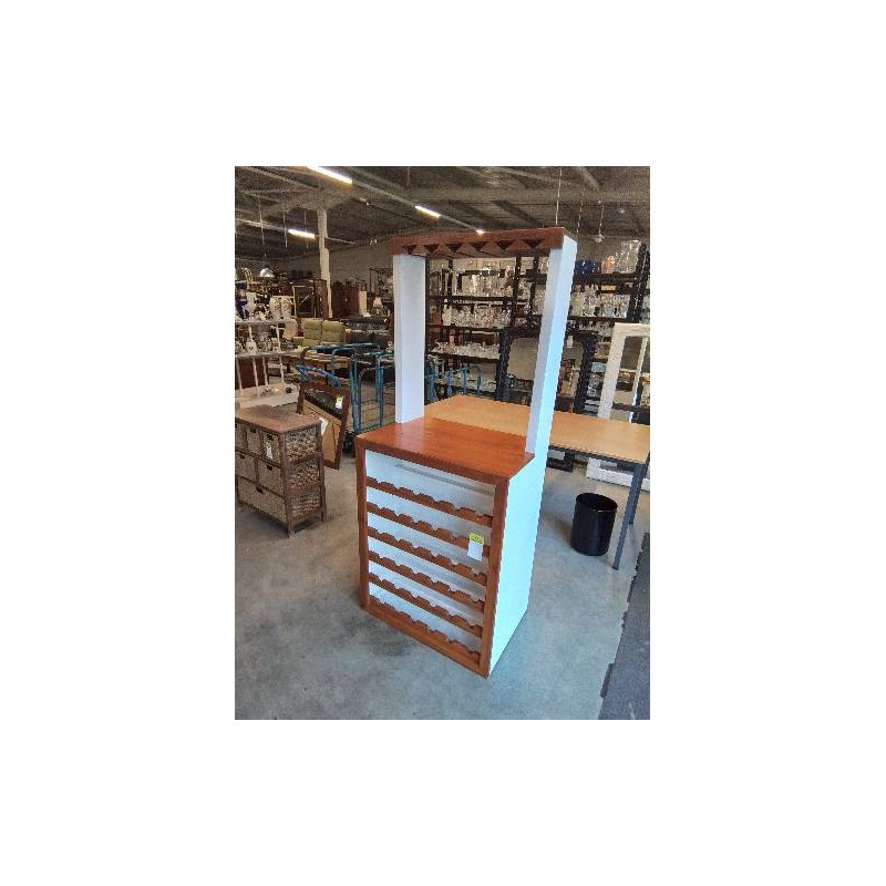 BAR PIN RANGE BOUTEILLES PEINT BLANC 