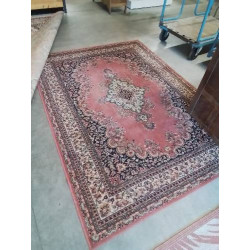 TAPIS LAINE VIEUX ROSE ECRU...