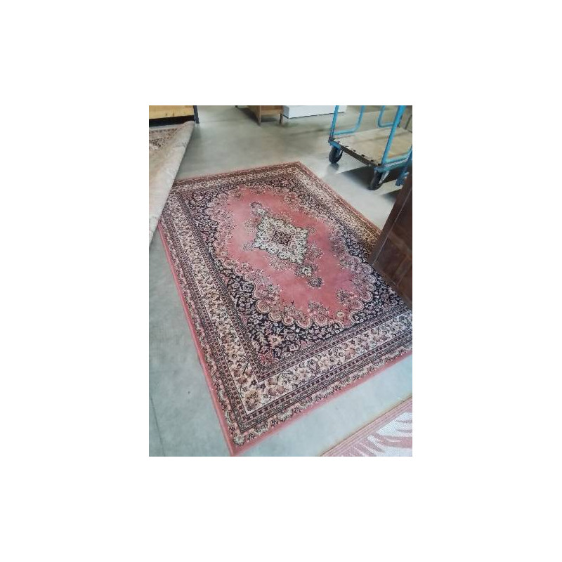 TAPIS LAINE VIEUX ROSE ECRU BLEU VERT 240X170CM