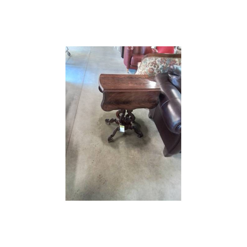 CHEVET ACAJOU A ABATTANTS SUR  FUT CENTRAL NAPOLÉON III