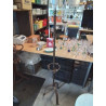 LAMPADAIRE FER FORGE TRIPODE ANNÉES 60