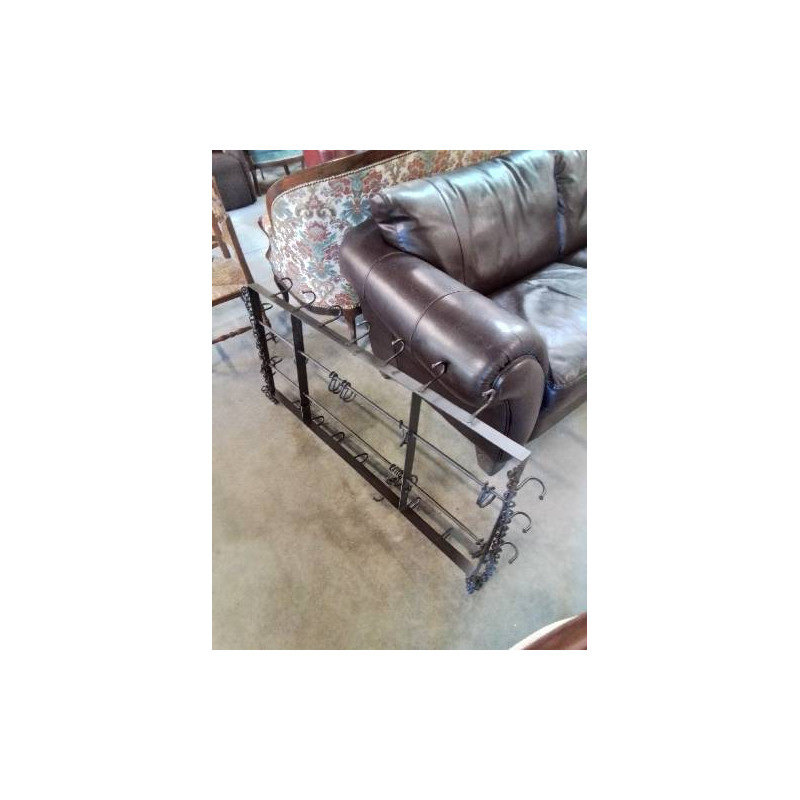 PORTE USTENSILES DE CUISINE MURAL FER FORGÉ 